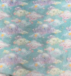 Pyjama SQUISHY - Nuages pastels SANS MANCHE LARGE LONG PRÊT À PARTIR