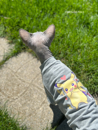 T-shirt - Pika Love gris