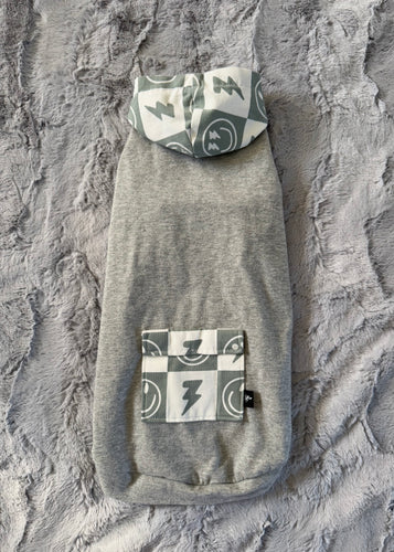 Chandail long à capuche -  Gray Smiley