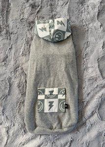 Chandail long à capuche -  Gray Smiley