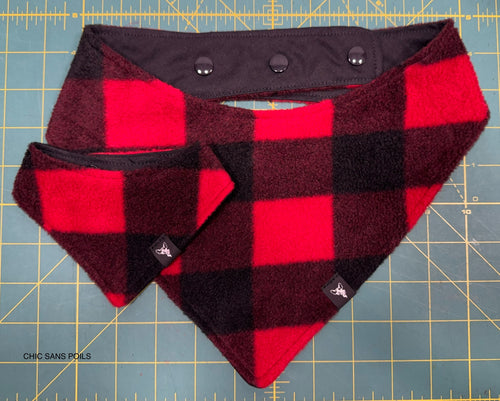 Adult cat scarf - polar plaid