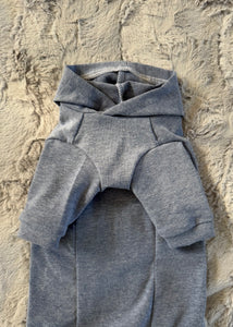 Chandail long à capuche - Bleu denim