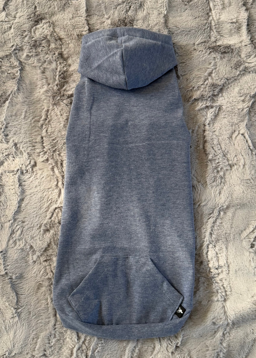 Chandail long à capuche - Bleu denim