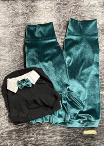 Robe manches longues - Vert velours