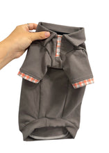 Load image into Gallery viewer, Polo - Grey and salmon checks