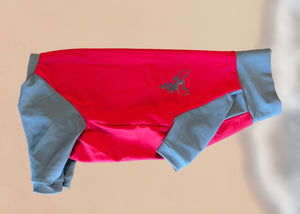 UV protection SPF50+ One piece - Red &amp; gray CSP