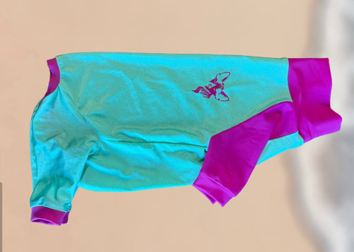UV protection SPF50+ One piece - Mint & fuchsia CSP