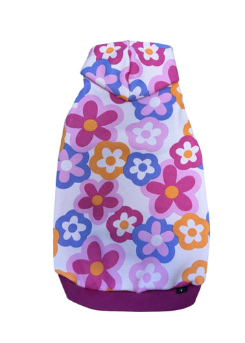Cotton Hoodie - Bright Flowers