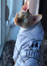 Charger l&#39;image dans la galerie, Hoodie manches longues - Gris et noir EXPLORE