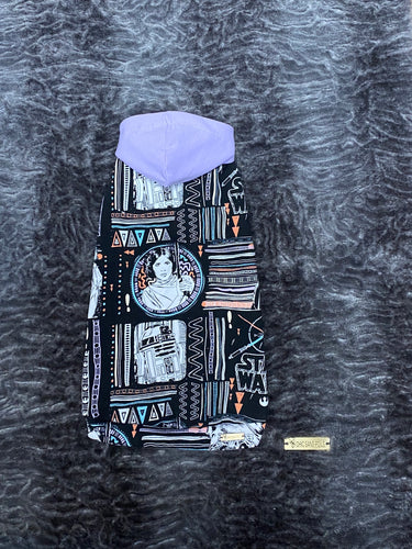 Long Hooded Sweater - SW & Lilac