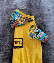 Load image into Gallery viewer, Long Hooded Sweater - Retro Cassettes