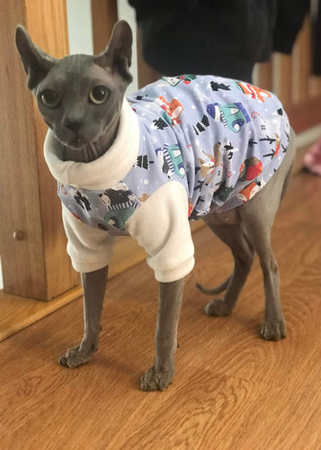 Long sleeve turtleneck - Winter animals and polar