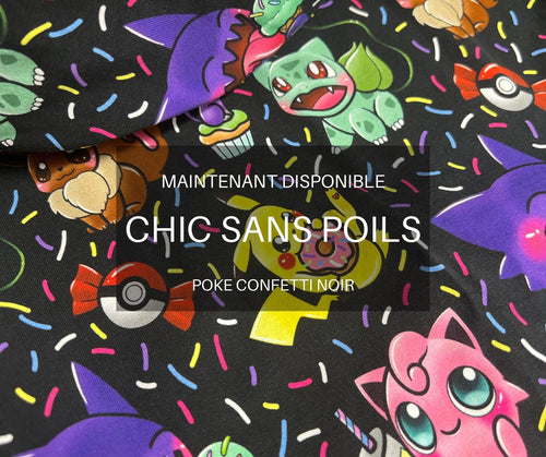 Hooded tank top - Poké confetti black