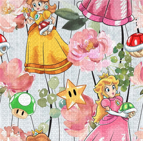 Chandail long à capuche - Princesses Peach & Daisy GRIS