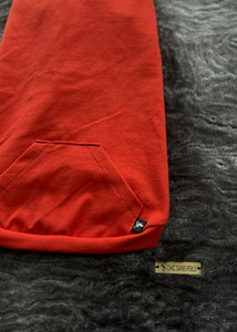 Chandail  long à capuche - Rouge orange