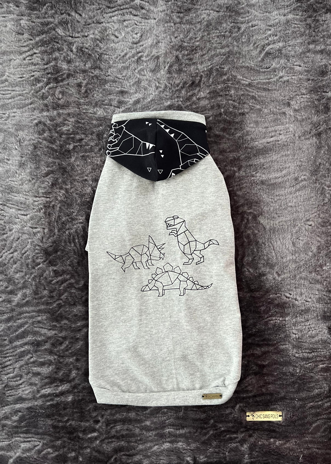 Basic Hooded - Geometric Dinos
