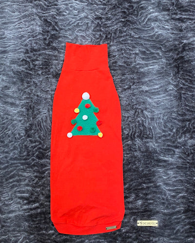 Col roulé manches longues - Ugly Sweater rouge