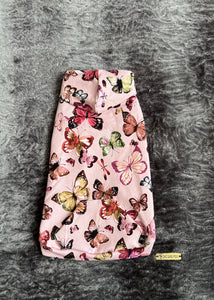 Long Hooded Sweater - Pinky Butterflies