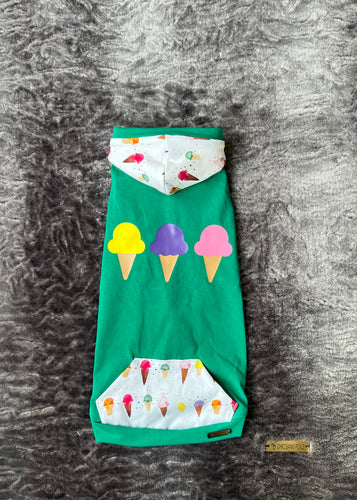 Hooded tank top - Ice Cream X3