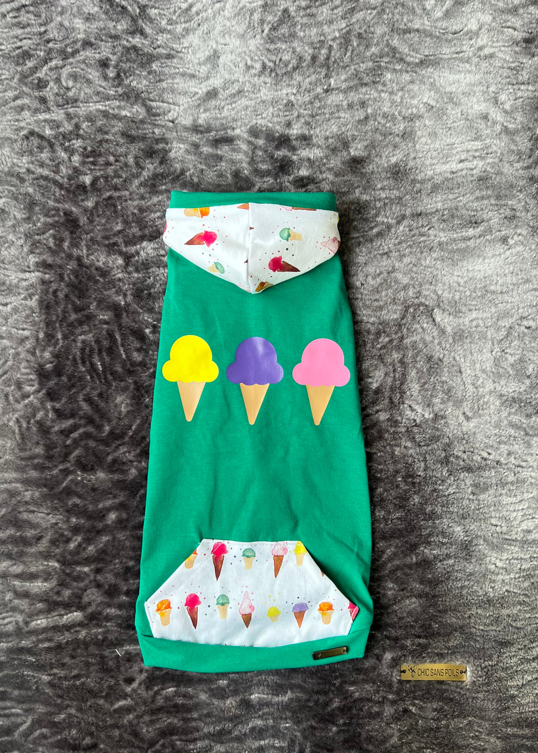 Hooded tank top - Ice Cream X3