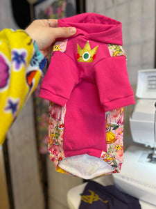 Chandail long à capuche - Princesses Peach & Daisy GRIS
