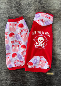 Long hooded sweater - SEE YOU IN HELL
