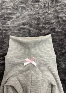 Turtleneck - Grey cotton rib