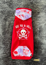 Load image into Gallery viewer, Long hooded sweater - SEE YOU IN HELL