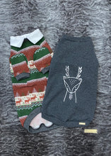 Load image into Gallery viewer, RUFFLES long sleeve sweater - Deer on gray background