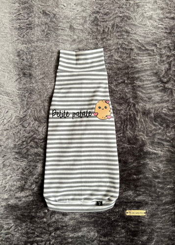 Col roulé - Petite patate + coeurs RAYÉ PLUS LARGE