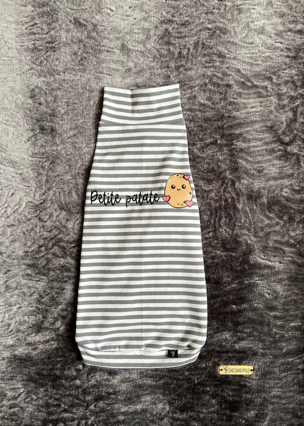 Col roulé - Petite patate + coeurs RAYÉ PLUS LARGE