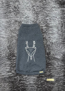 RUFFLES long sleeve sweater - Deer on gray background