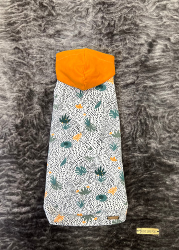 Hooded camisole - Leaf & orange