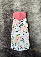 Load image into Gallery viewer, Long hooded sweater - Floral dots