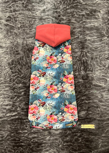 Camisole capuche - Bouquets fleuris bleus
