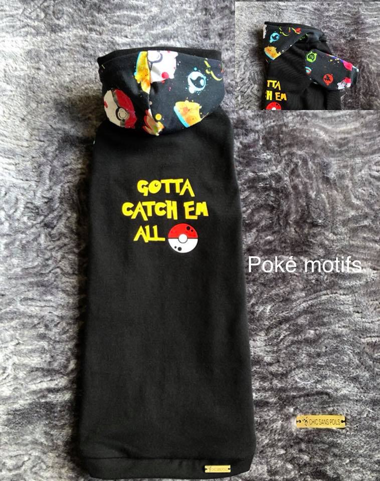 Chandail long à capuche - Poké motifs